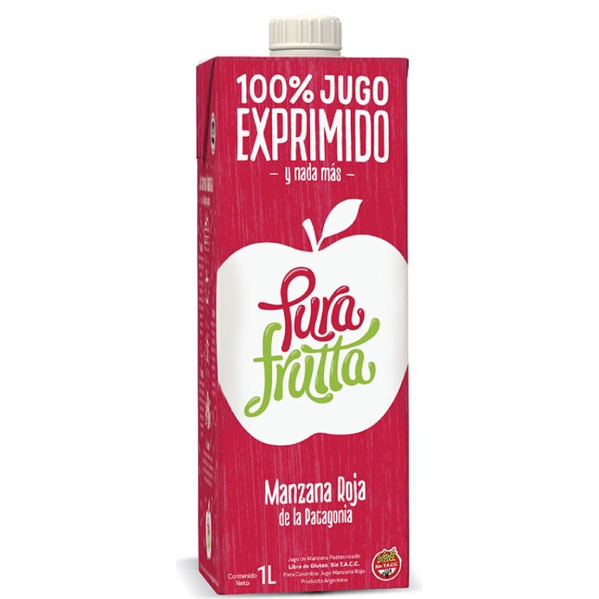 100% Jugo Exprimido Manzana Roja Pura Frutta