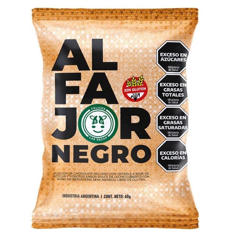 Alfajor Chocolate y Dulce de Leche Felices las vacas