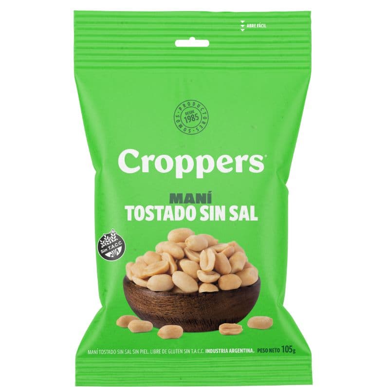 Maní Tostado Sin Sal Sin Piel Croppers
