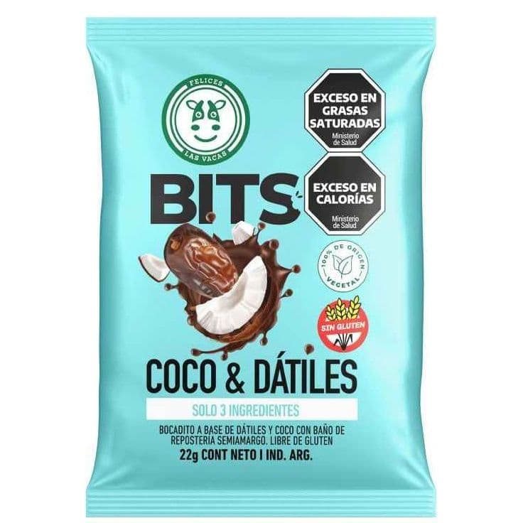 Bocaditos Bits Chocolate y coco Felices las vacas