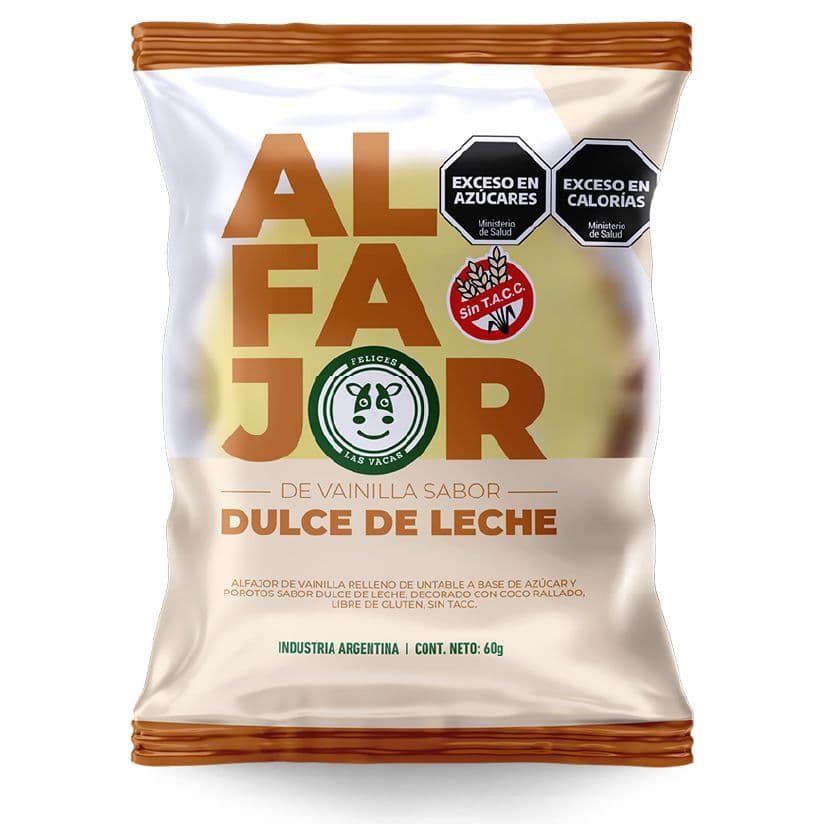 Alfajor Vainilla y Dulce de Leche Felices las vacas