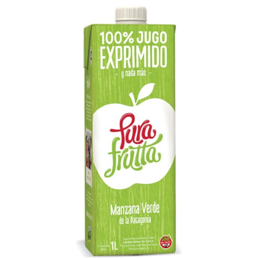 100% Jugo Exprimido Manzana Verde Pura Frutta