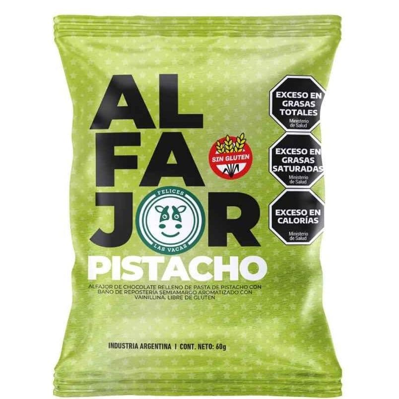 Alfajor Relleno con pasta de pistacho Felices las vacas