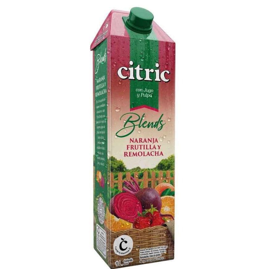 Jugo Naranja, Frutilla Y Remolacha Citric