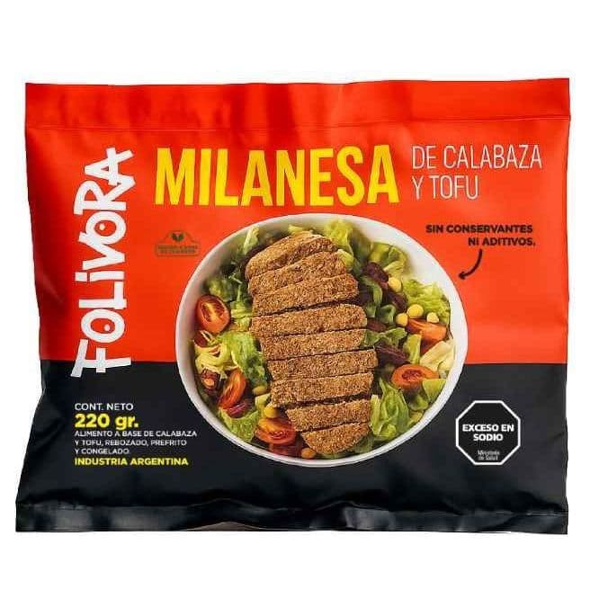 Milanesa Calabaza, Tofu y Frutos secos Folívora