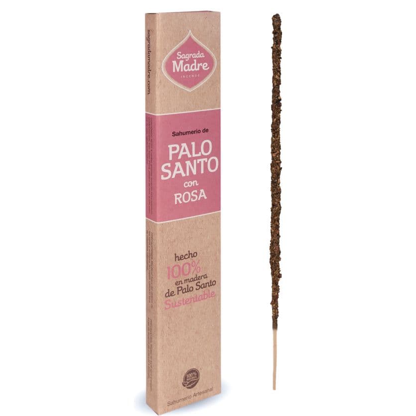 Sahumerio Palo Santo con Rosa Sagrada Madre