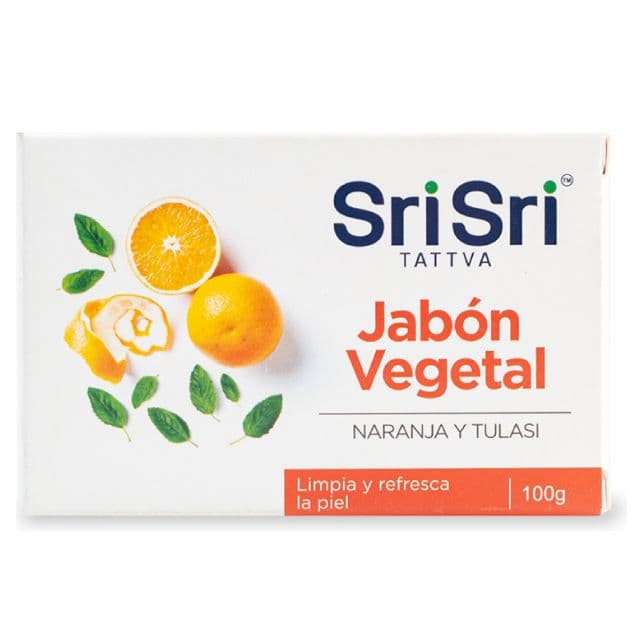 Jabón vegetal Naranja y Tulasi SriSri Tattva