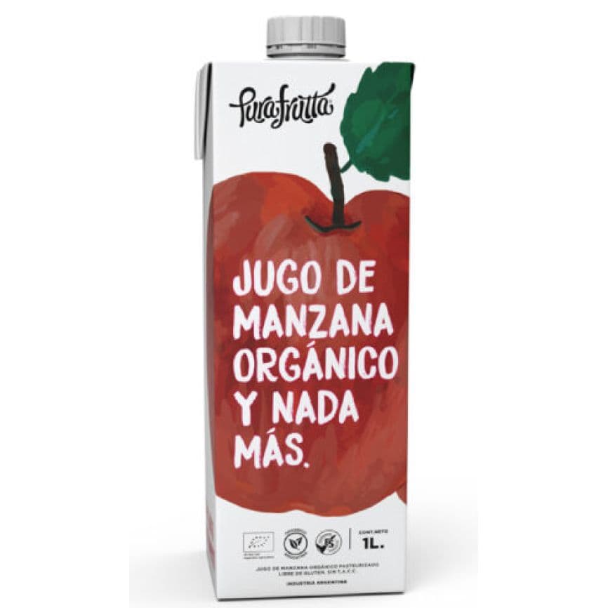 100% Jugo Exprimido Manzana Orgánica Pura Frutta