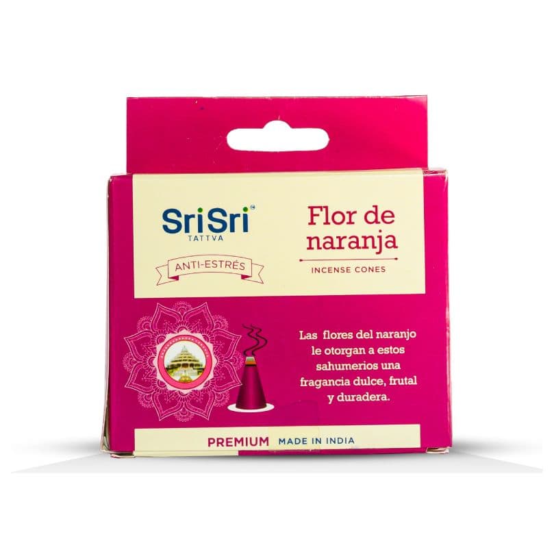 Incienso Cono Flor de naranja SriSri Sahumerios