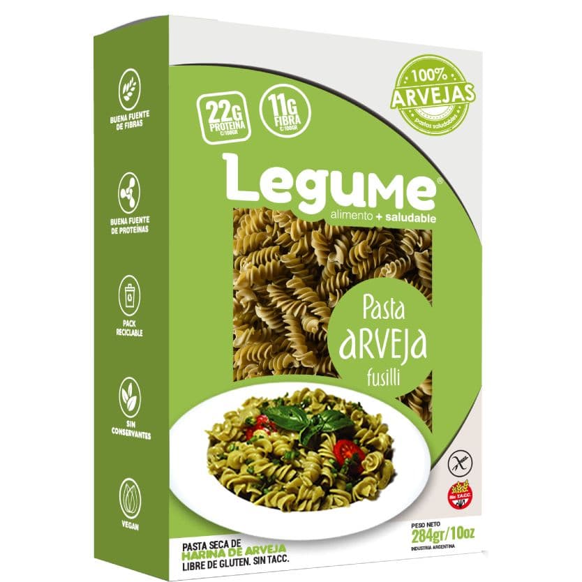 Pasta Fusilli - Legume Arvejas Legume