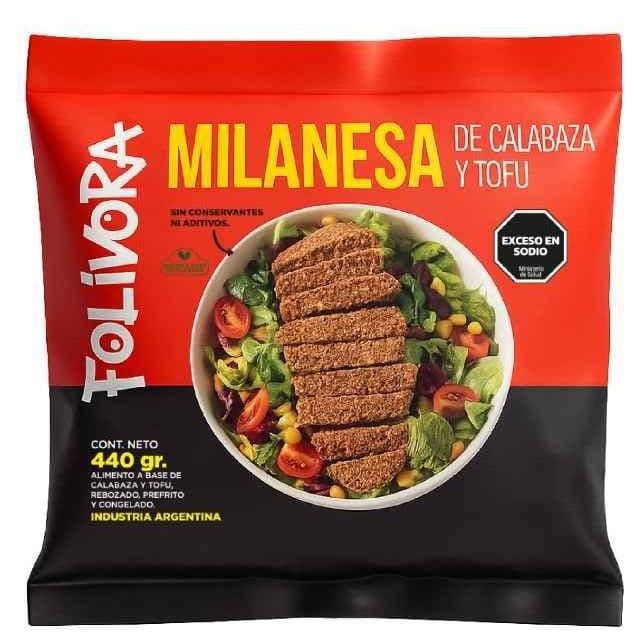 Milanesa Calabaza, tofu y frutos secos Folívora