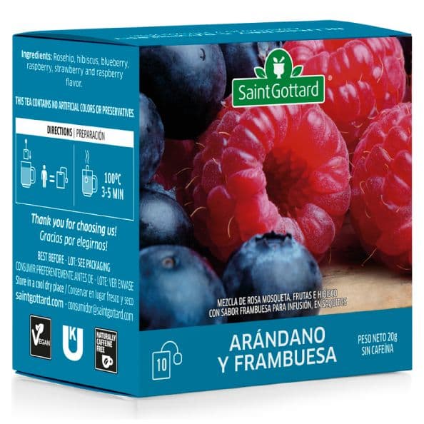 Té Frutas Arándano y Frambuesa Saint gottard