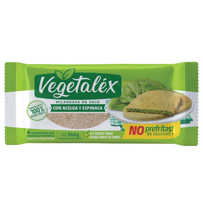 Milanesas de Soja Acelga y Espinaca Vegetalex
