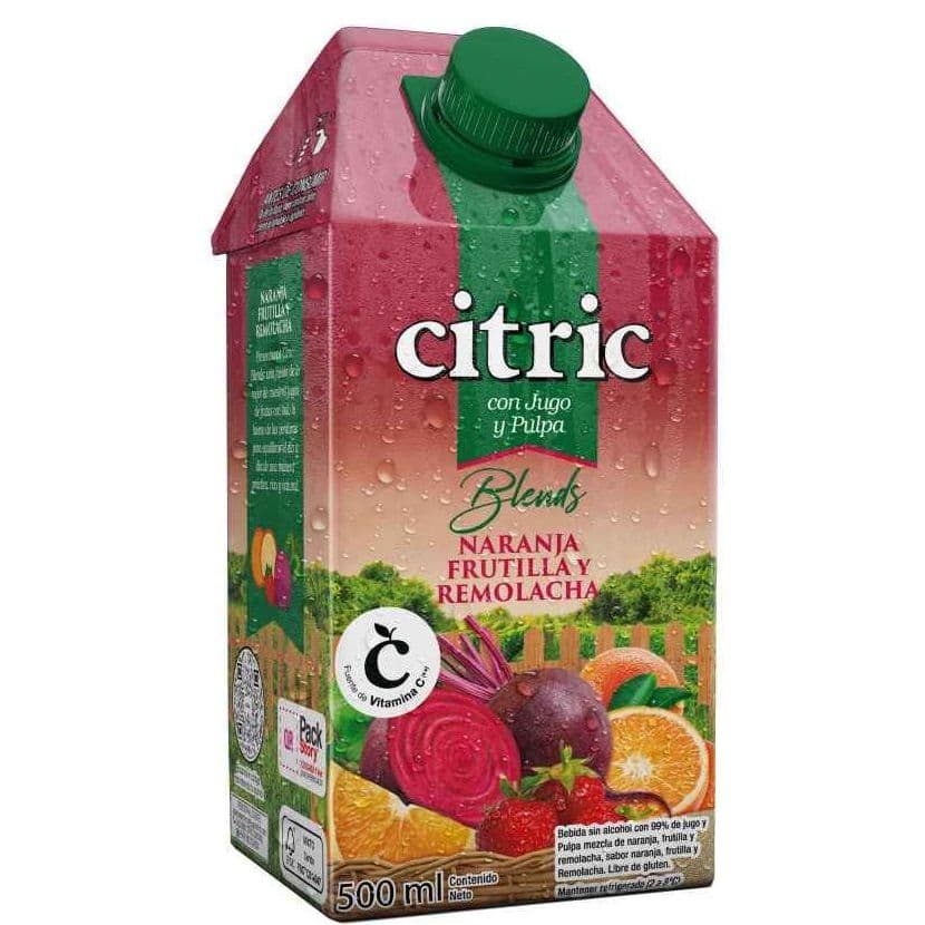 Jugo Naranja, Frutilla y Remolacha Citric