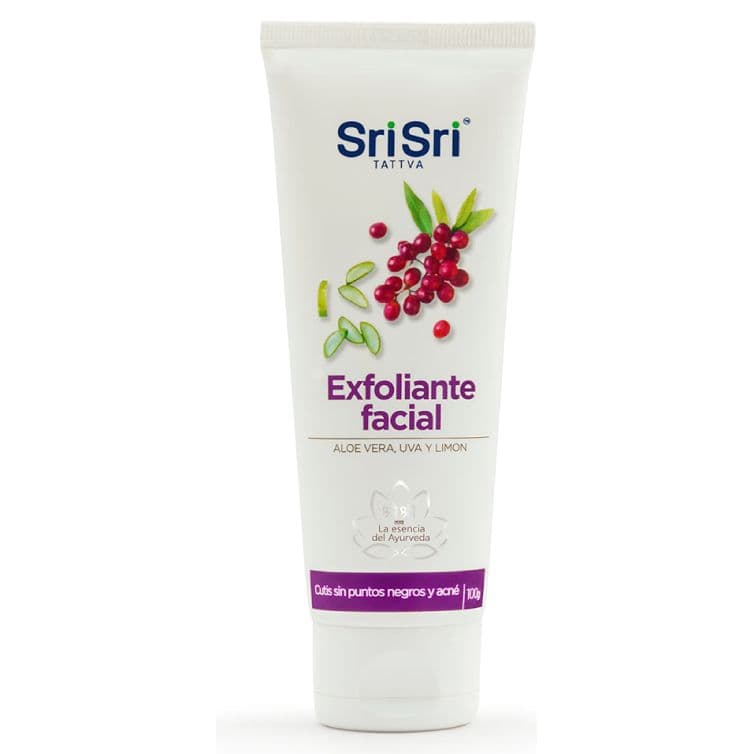Exfoliante facial - Extractos de Aloe Vera, Uva y Limón Francés
