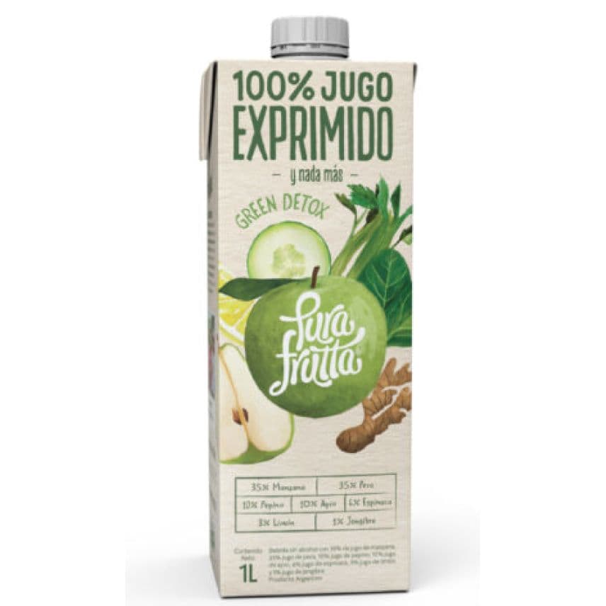 Jugo Green Detox - Manzana, Pera, Pepino, Apio, Espinaca, Limón y Jengibre