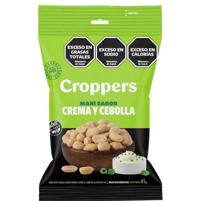 Maní Saborizado Crema y Cebolla Croppers