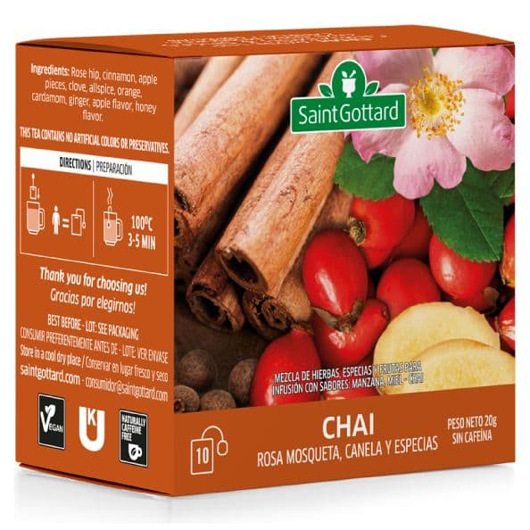 Té - Chai, Rosa Mosqueta, Canela y Especias
