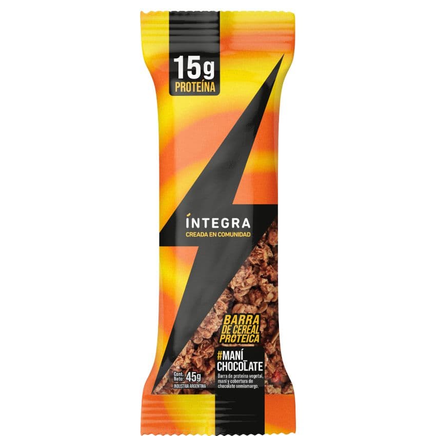 Barra Cereal Proteica - Integra - Maní y Chocolate
