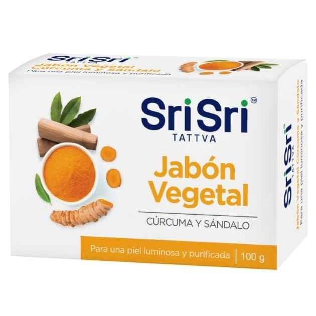 Jabón vegetal Cúrcuma y sándalo SriSri Tattva