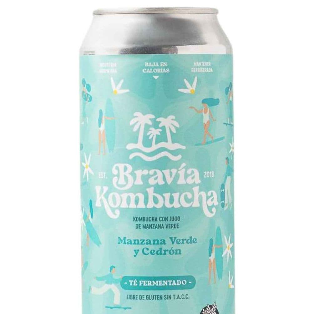 Kombucha Manzana Verde y Cedrón Bravia